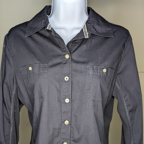 Converse Button Down Long Sleeve Shirt Dark Gray - Picture 5 of 6